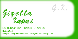 gizella kapui business card